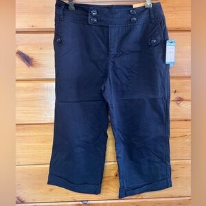 Gloria Vanderbilt Capri Pants Women's 10 Black Stretch  Stretch Crop Cotton